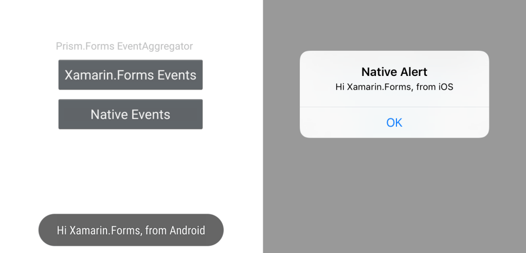 Using Prism.Forms EventAggregator with Xamarin.Forms