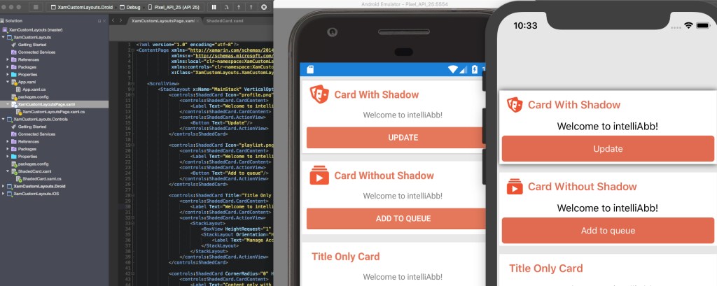 Card View For Xamarin.Forms Using Custom&nbsp;Layouts